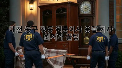 대전 동구 정동 원룸이사 용달 기사 최저가 꿀팁! 📦🚚